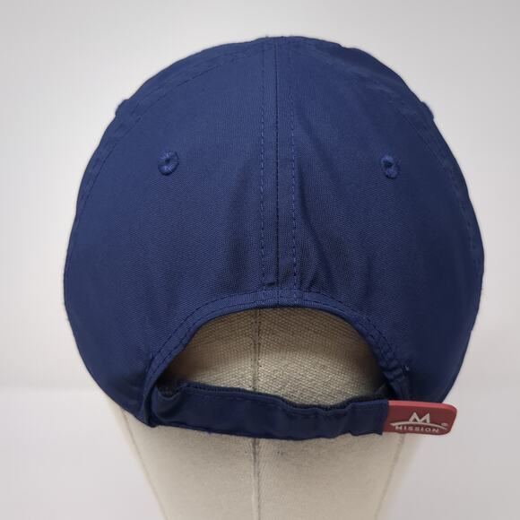 Mission Strapback Baseball Hat Blue One Size Adjustable Embroidered - Picture 6 of 9